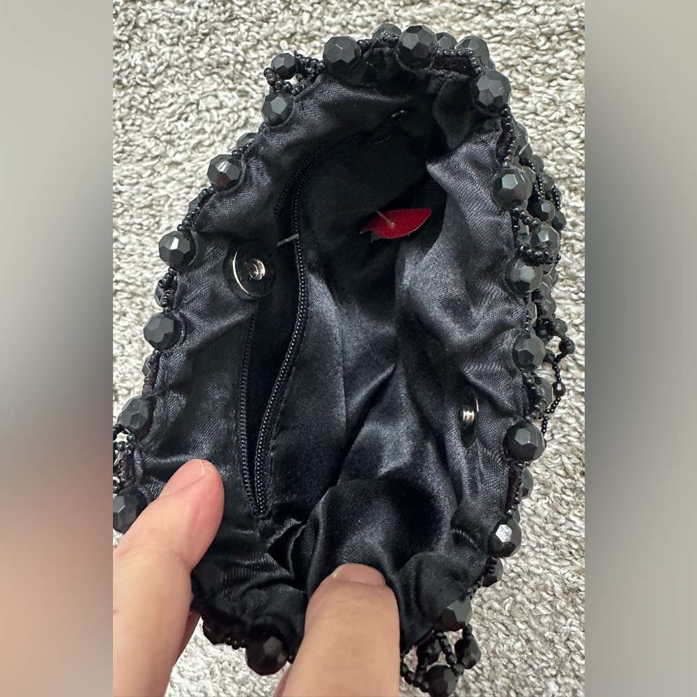 Vintage Black Beaded Purse - Picture 9 of 9